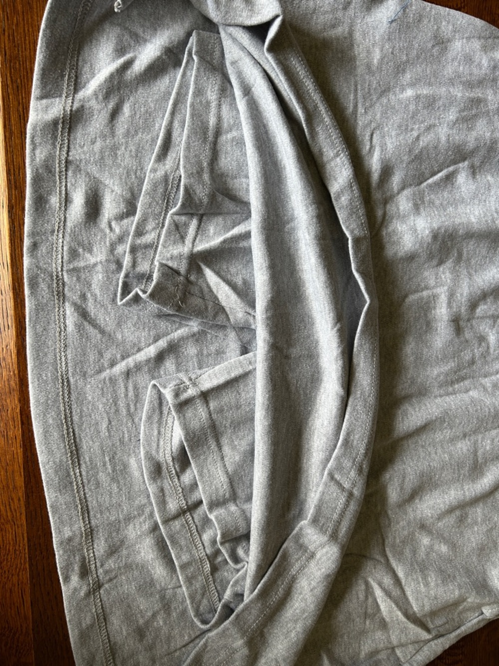 Casual Drawstring Skort in Light Heather Gray - Picture 3 of 3